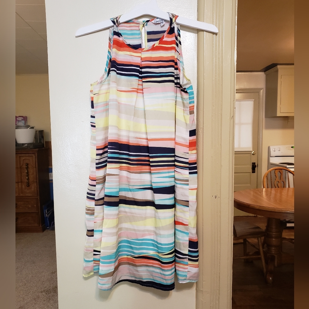 Women's Speechless colorful striped dress size small in great condition